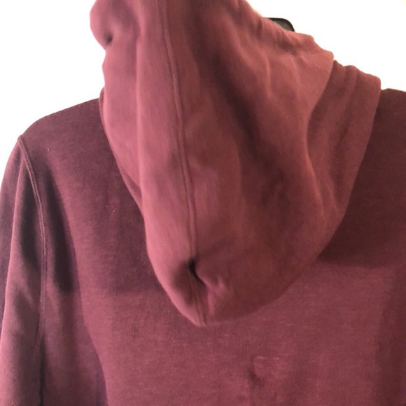 Abercrombie Spell Out Burgundy Zip Up Hoodie M - Picture 6 of 11